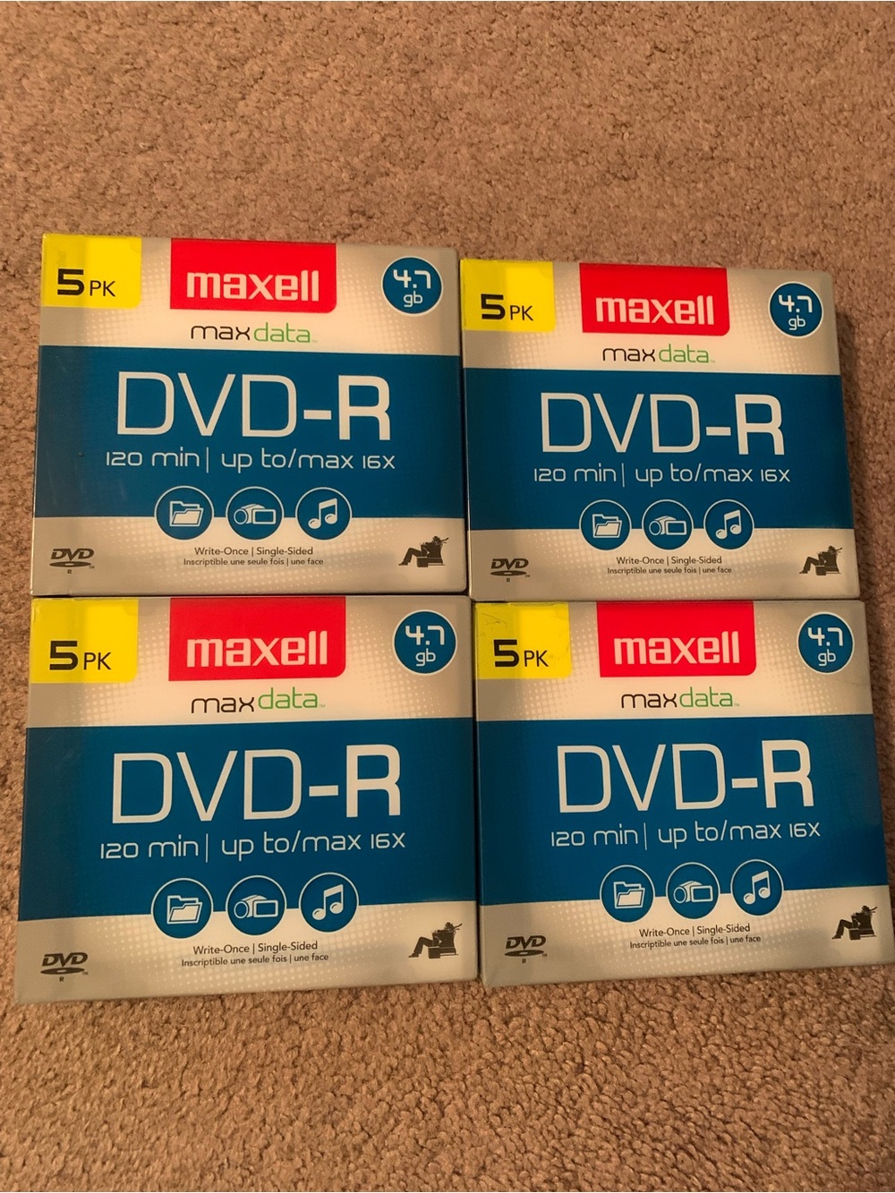 4 -5 Pack Maxwell Dvd -R Maxdata